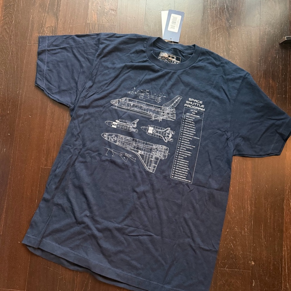 New NASA Space Shuttle Technical Graphic Tee - Men